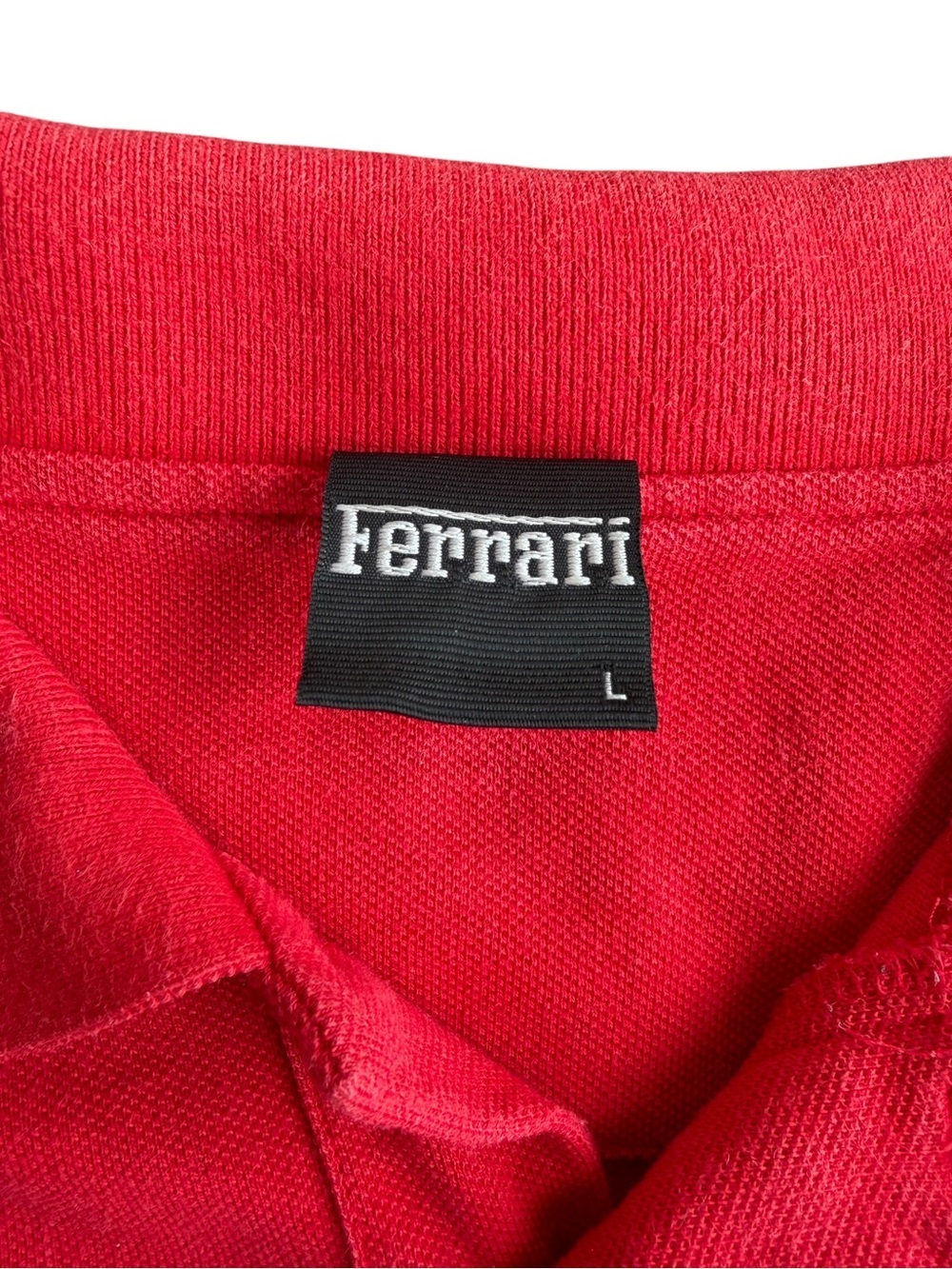 VTG 2000 Y2K Ferrari Official Licensed Red Polo Shirt Size: L - Picture 5 of 9